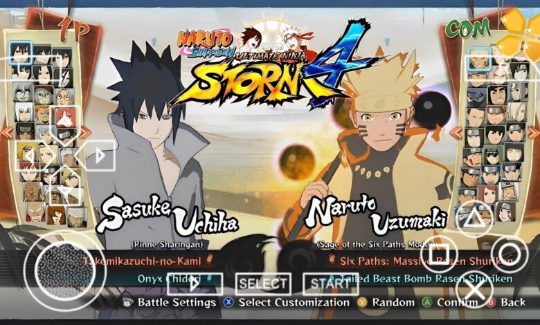 Naruto Shippuden Ultimate Ninja Storm 4 PPSSPP Android